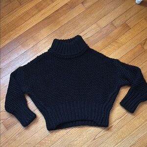 Free people chunky knit cropped turtleneck Sweater